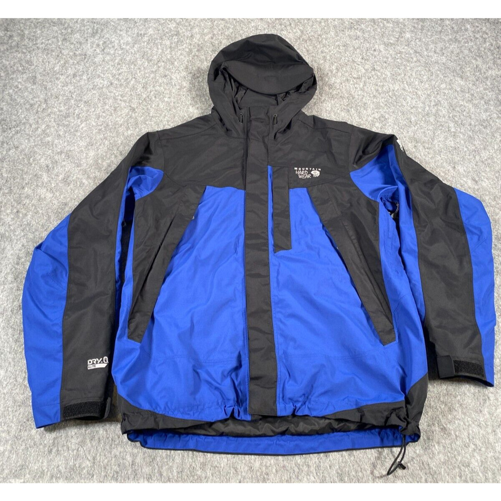 Mountain Hardwear Dry Q Elite Mens Size Medium Hooded Zipup Jacket Ski Hiking